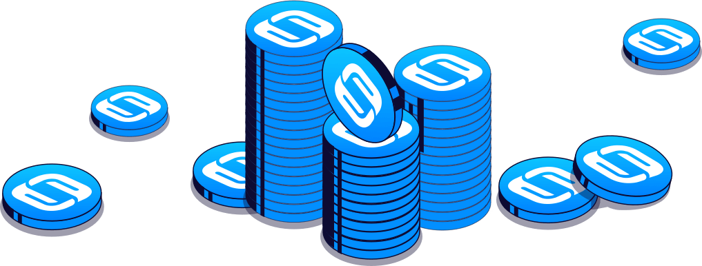 Airdrop coins illustration
